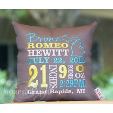Birth Places - Birth Announcement Pillow